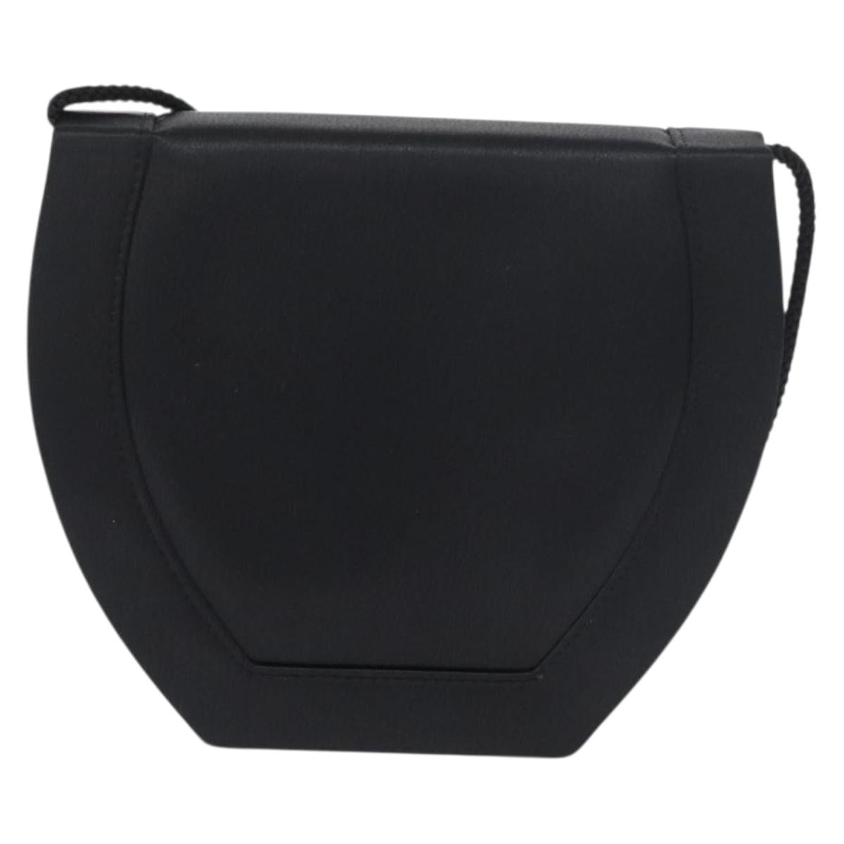 SAINT LAURENT Shoulder Bag Satin Black Auth 179994