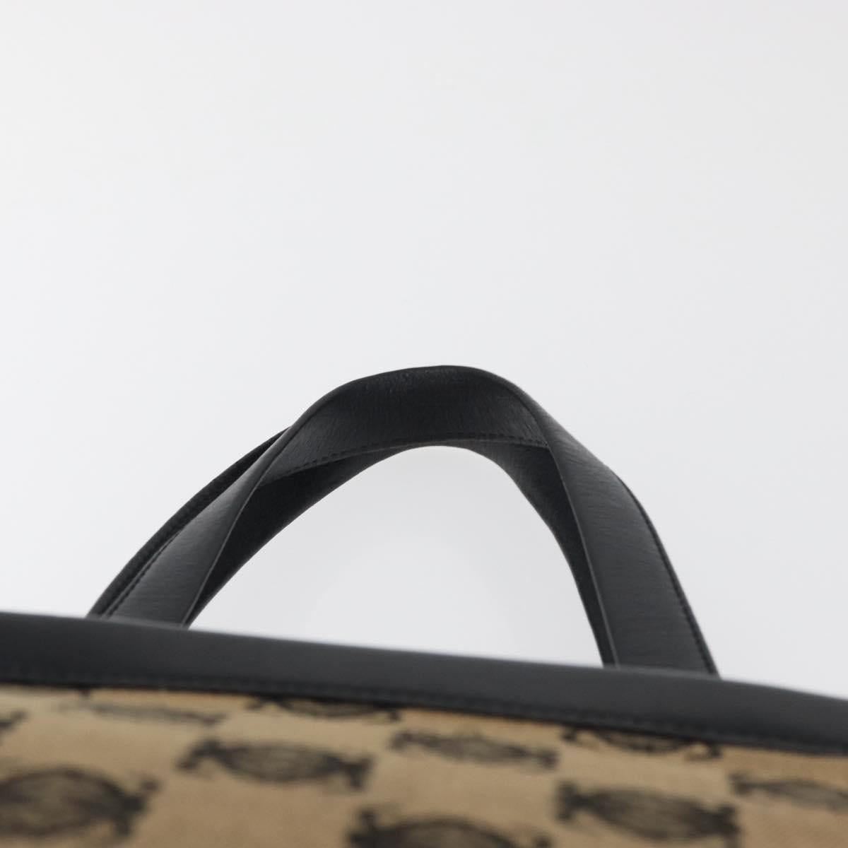 LOEWE Anagram Hand Bag Canvas Beige Gold Auth 180003