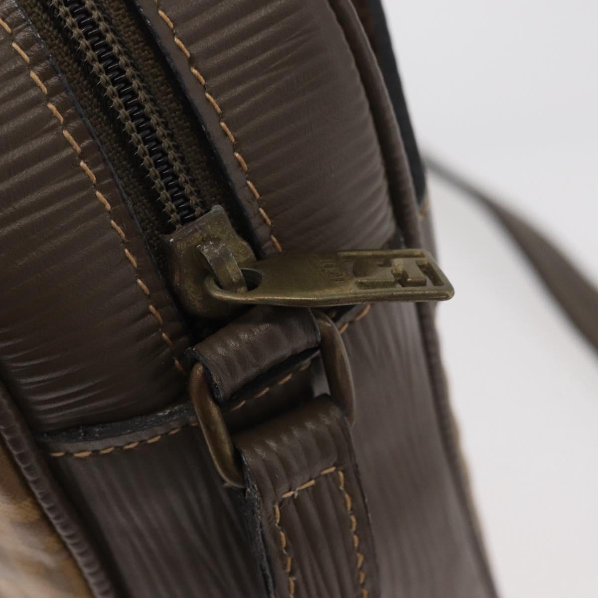 FENDI Zucchino Canvas Shoulder Bag Beige Auth 180015