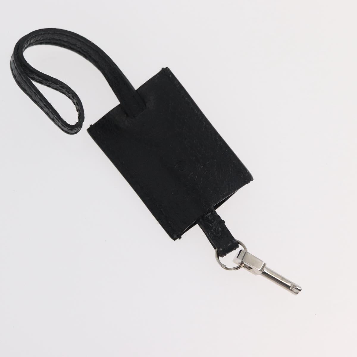 GUCCI Business Bag Leather Black Silver 015 0235 Auth 180056