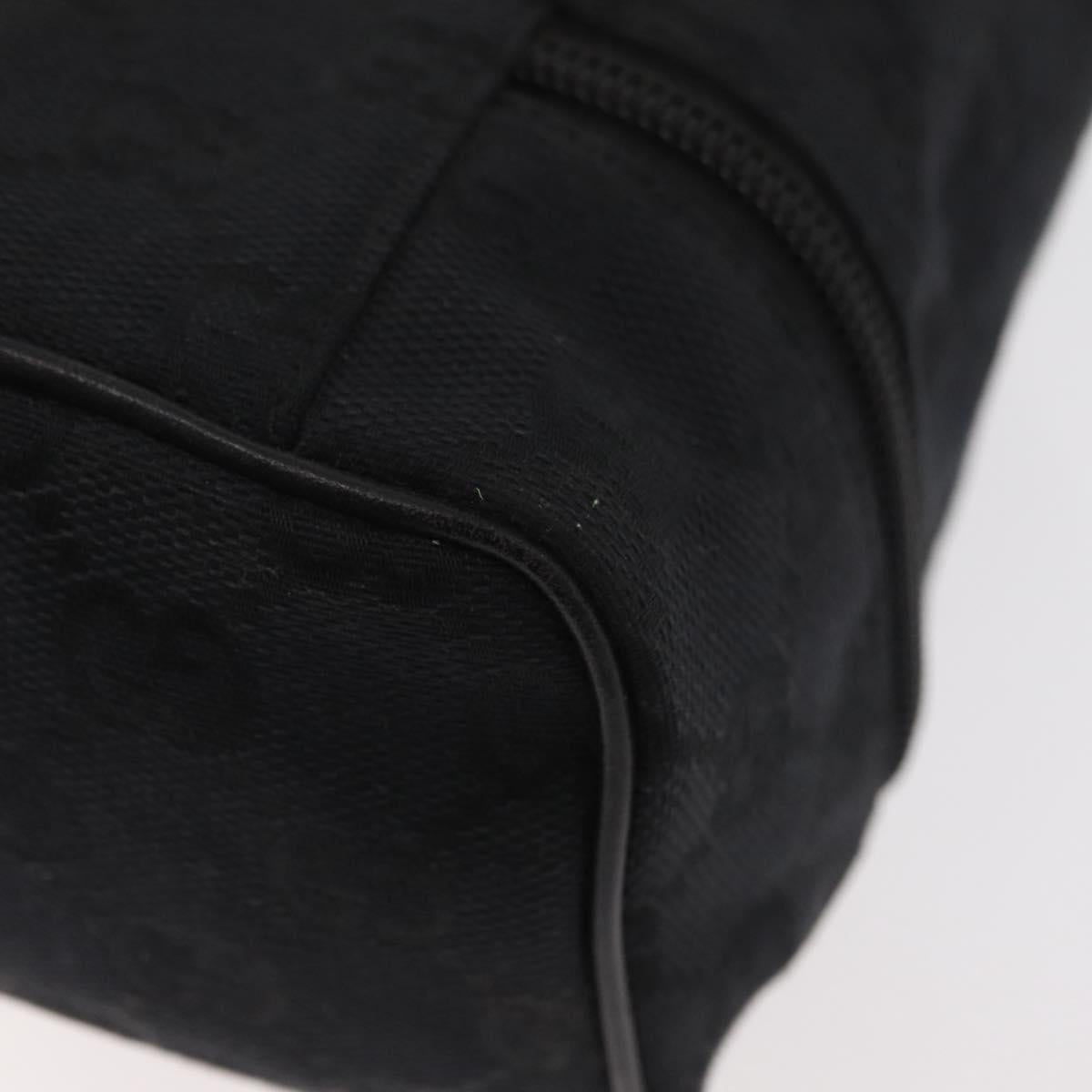 GUCCI GG Canvas Purse Pouch Black Silver 039 1054 Auth 180058