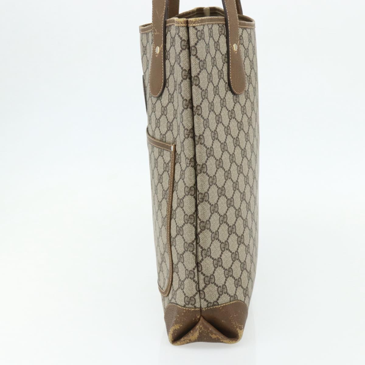 GUCCI GG Supreme Web Sherry Line Tote Bag PVC Beige Red 002 904 0223 Auth 180060