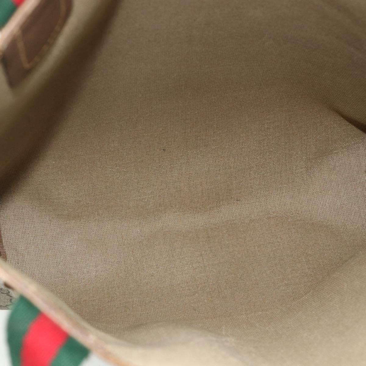 GUCCI GG Supreme Web Sherry Line Tote Bag PVC Beige Red 40 02 003 Auth 180061