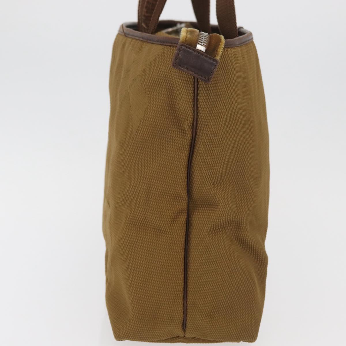 SAINT LAURENT Hand Bag Canvas Brown Auth 180089