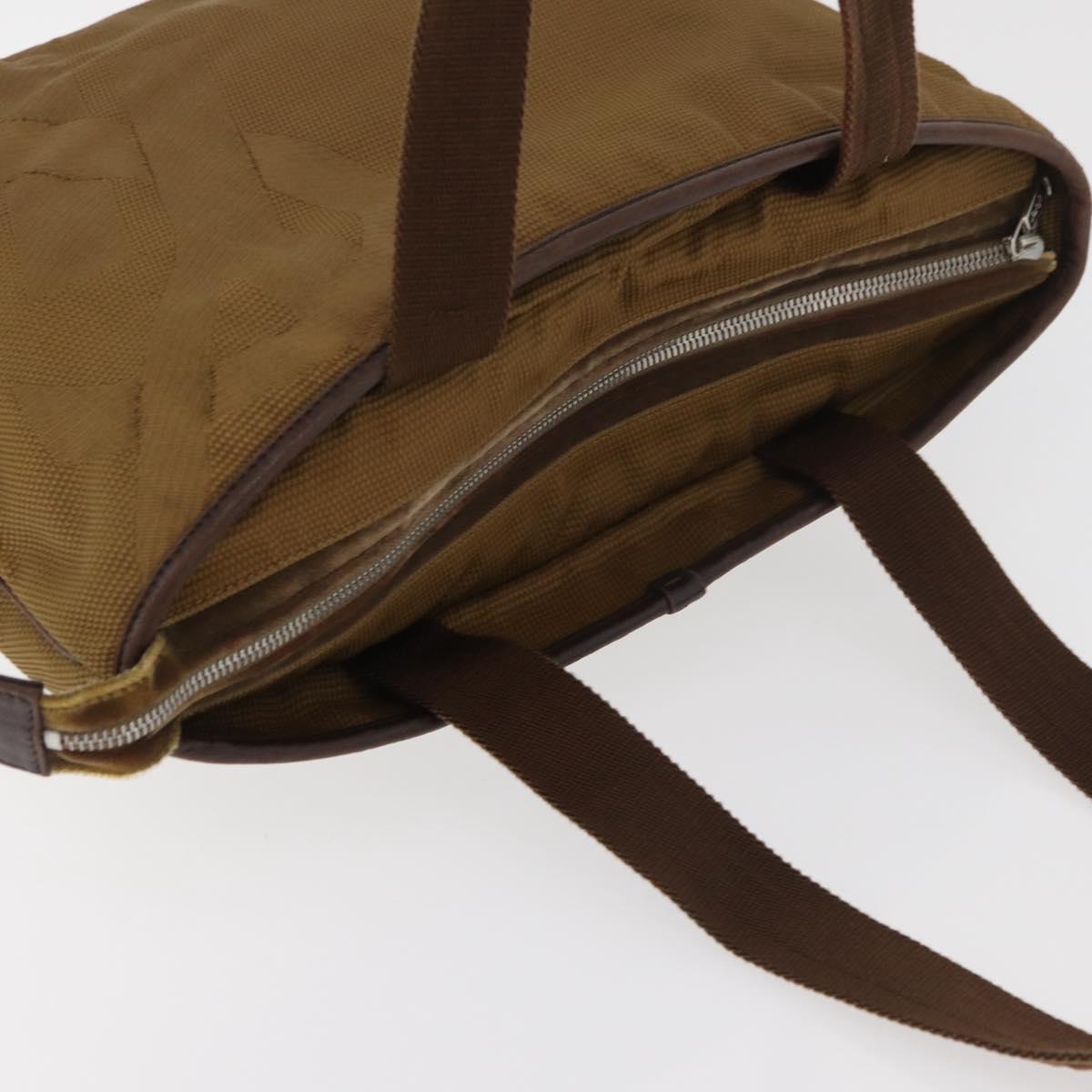 SAINT LAURENT Hand Bag Canvas Brown Auth 180089