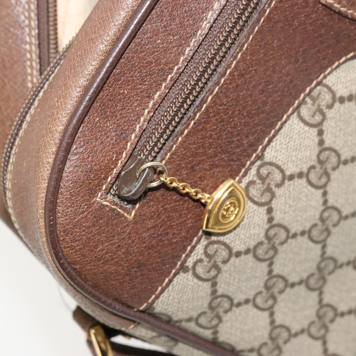 GUCCI GG Supreme Web Sherry Line Bag PVC Beige Gold 001 56 0860 Auth 180110