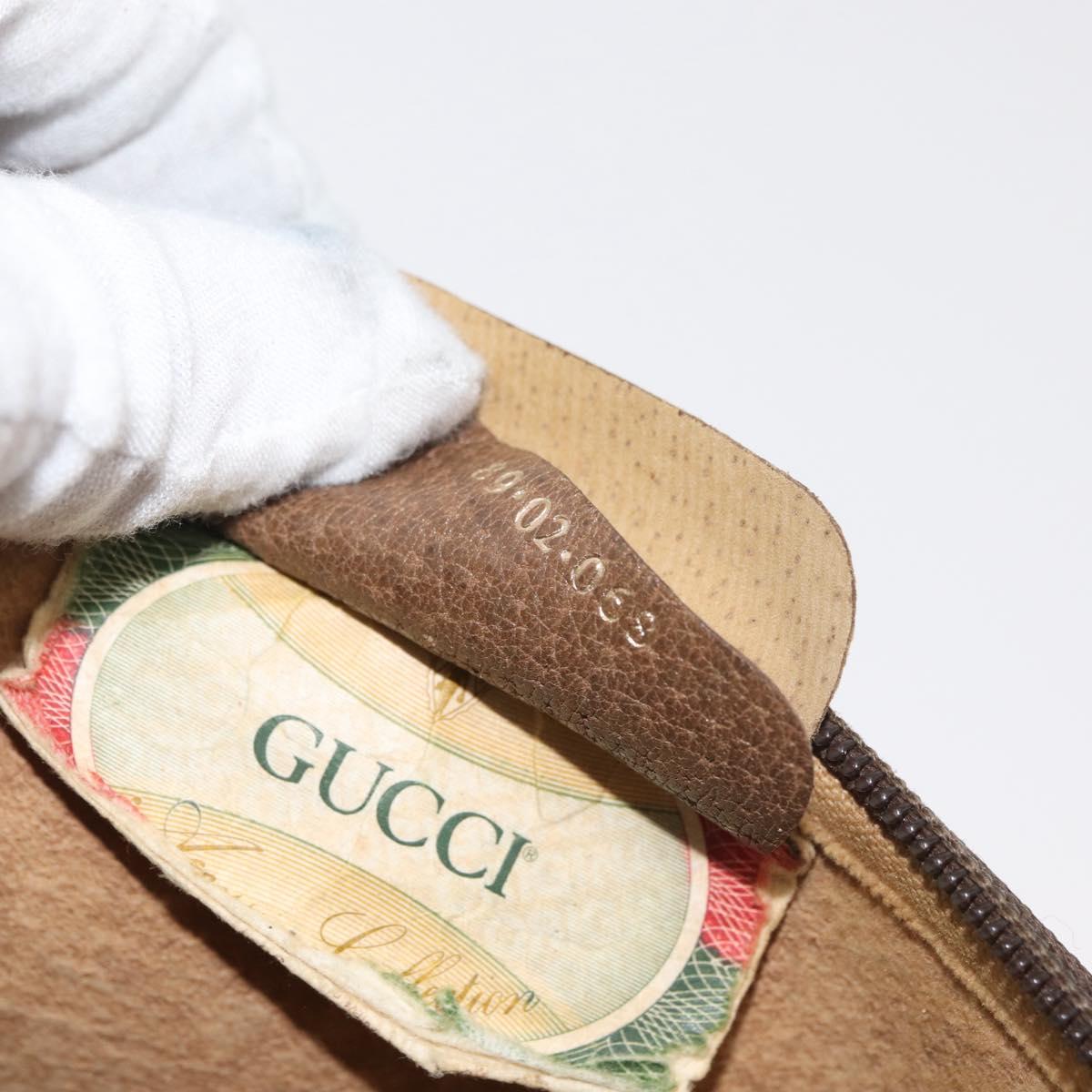 GUCCI GG Supreme Shoulder Bag PVC Beige Gold 89 02 068 Auth 180116