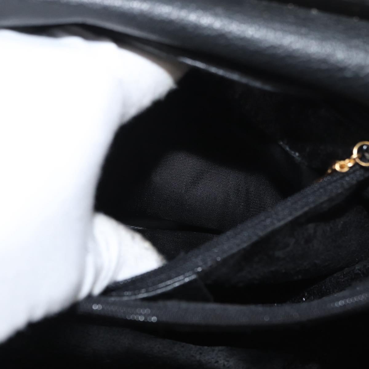 GUCCI Bamboo Tote Bag Suede Black Gold 002 1186 0260 Auth 180120