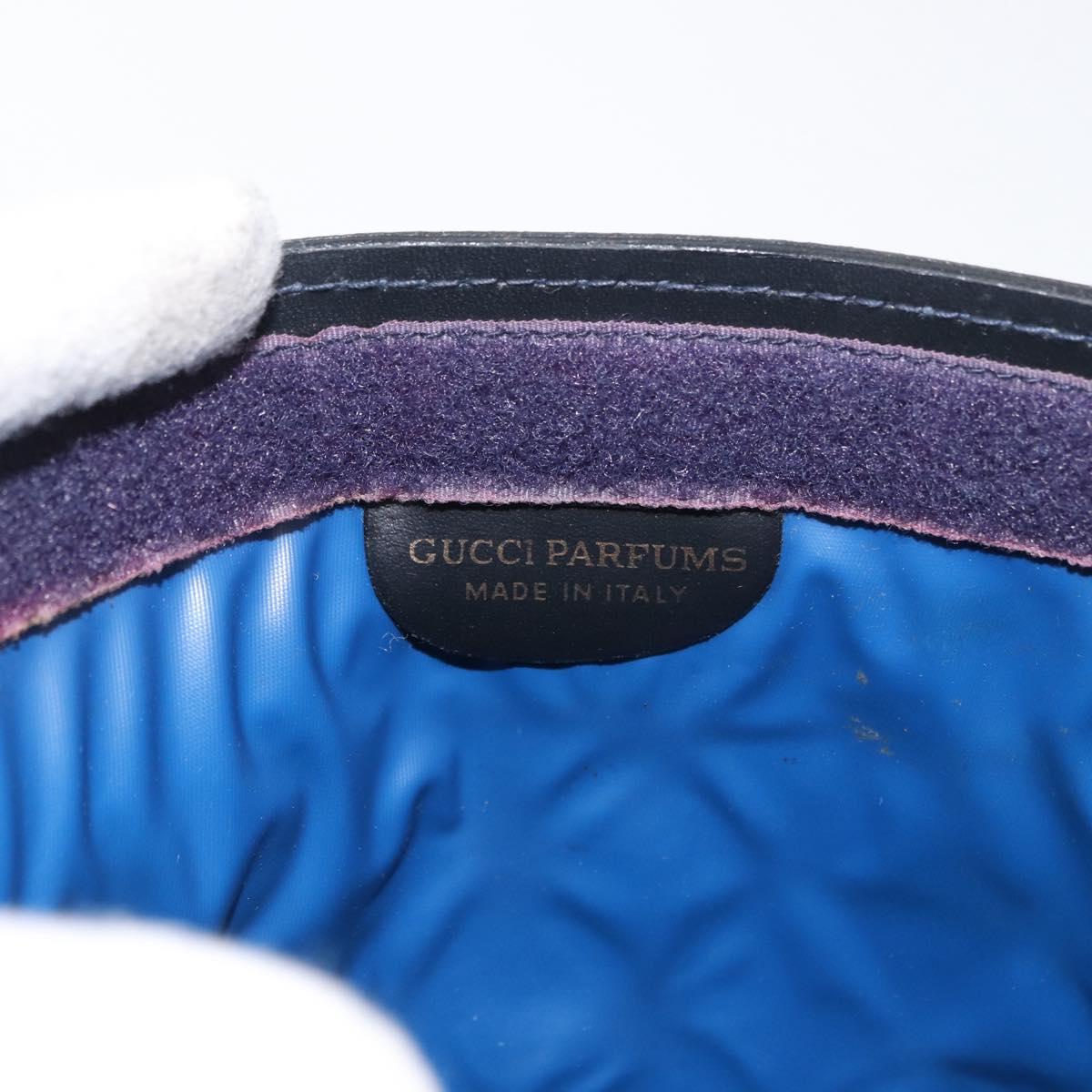 GUCCI GG Supreme Sherry Line Clutch Bag PVC Navy Red Auth 180126A