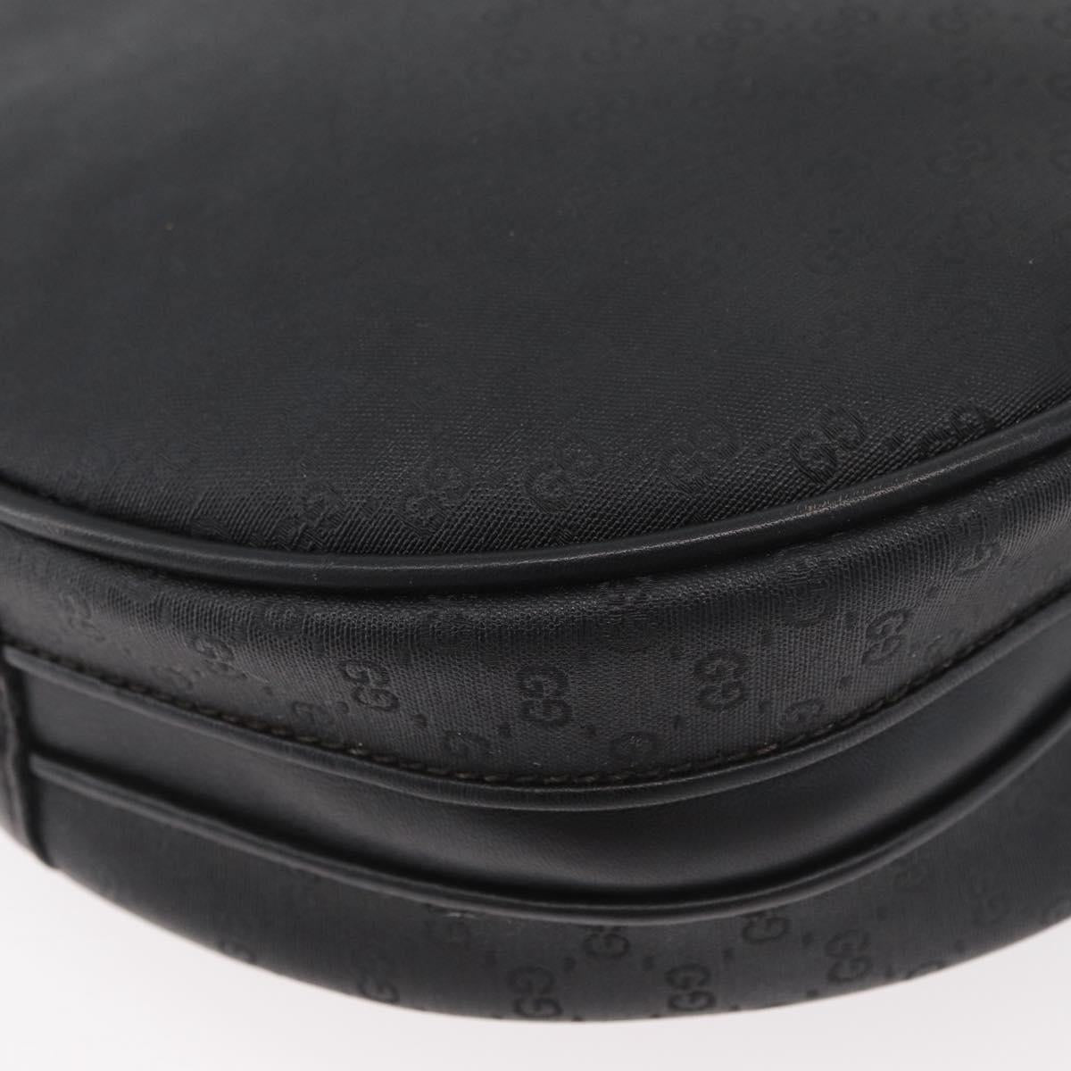 GUCCI Micro GG Supreme Shoulder Bag PVC Black Gold 007 115 0088 Auth 180140
