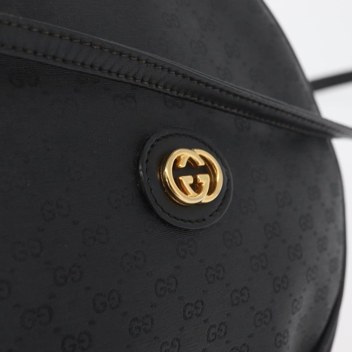 GUCCI Micro GG Supreme Shoulder Bag PVC Black Gold 007 115 0088 Auth 180140