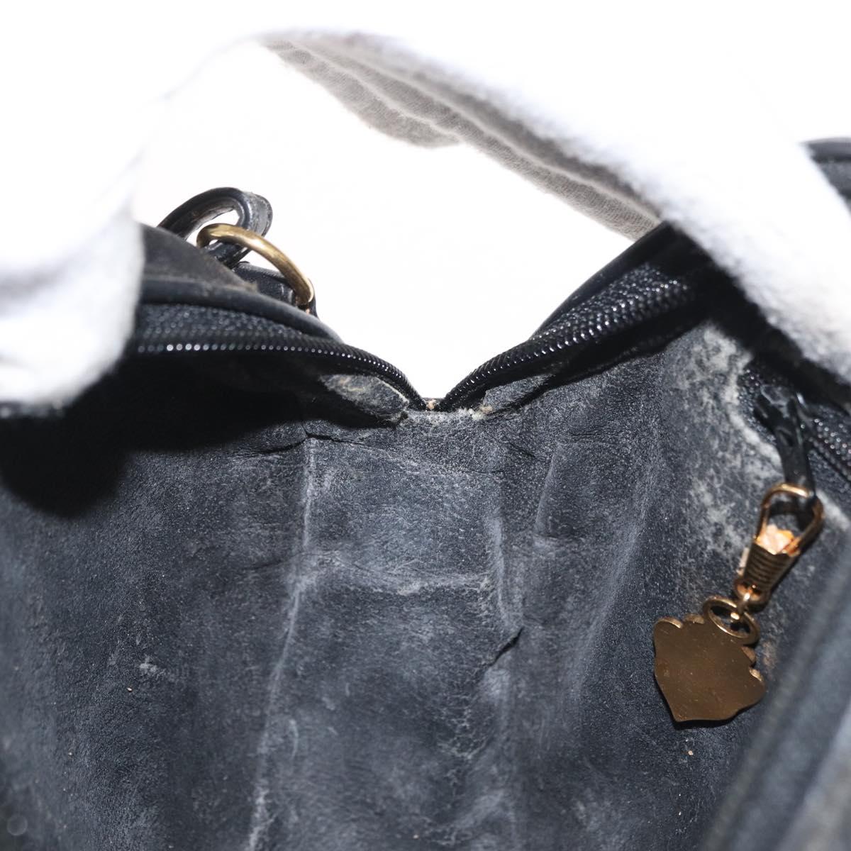 GUCCI Micro GG Supreme Shoulder Bag PVC Black Gold 007 115 0088 Auth 180140