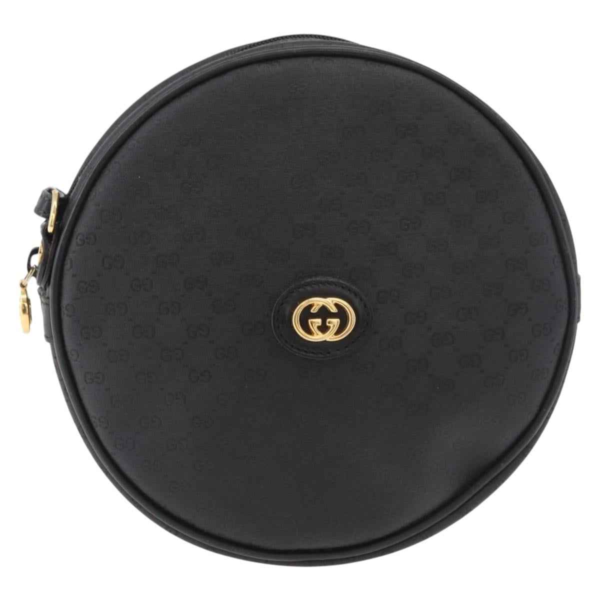 GUCCI Micro GG Supreme Shoulder Bag PVC Black Gold 007 115 0088 Auth 180140