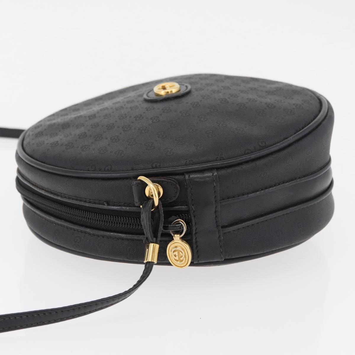 GUCCI Micro GG Supreme Shoulder Bag PVC Black Gold 007 115 0088 Auth 180140