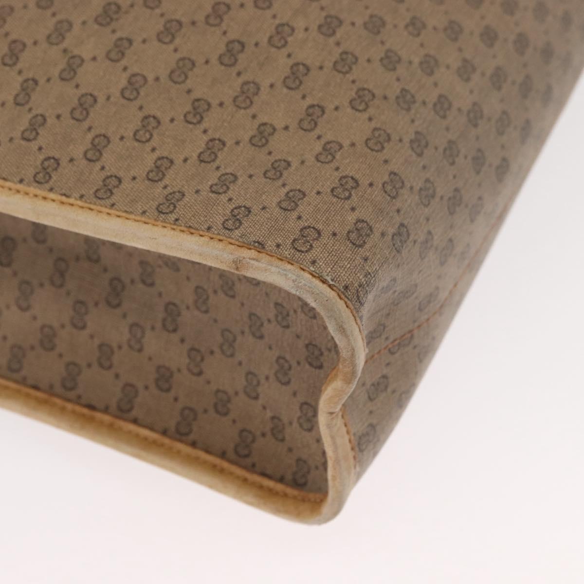 GUCCI Micro GG Supreme Tote Bag PVC 2way Beige Gold 002 904 0556 Auth 180147