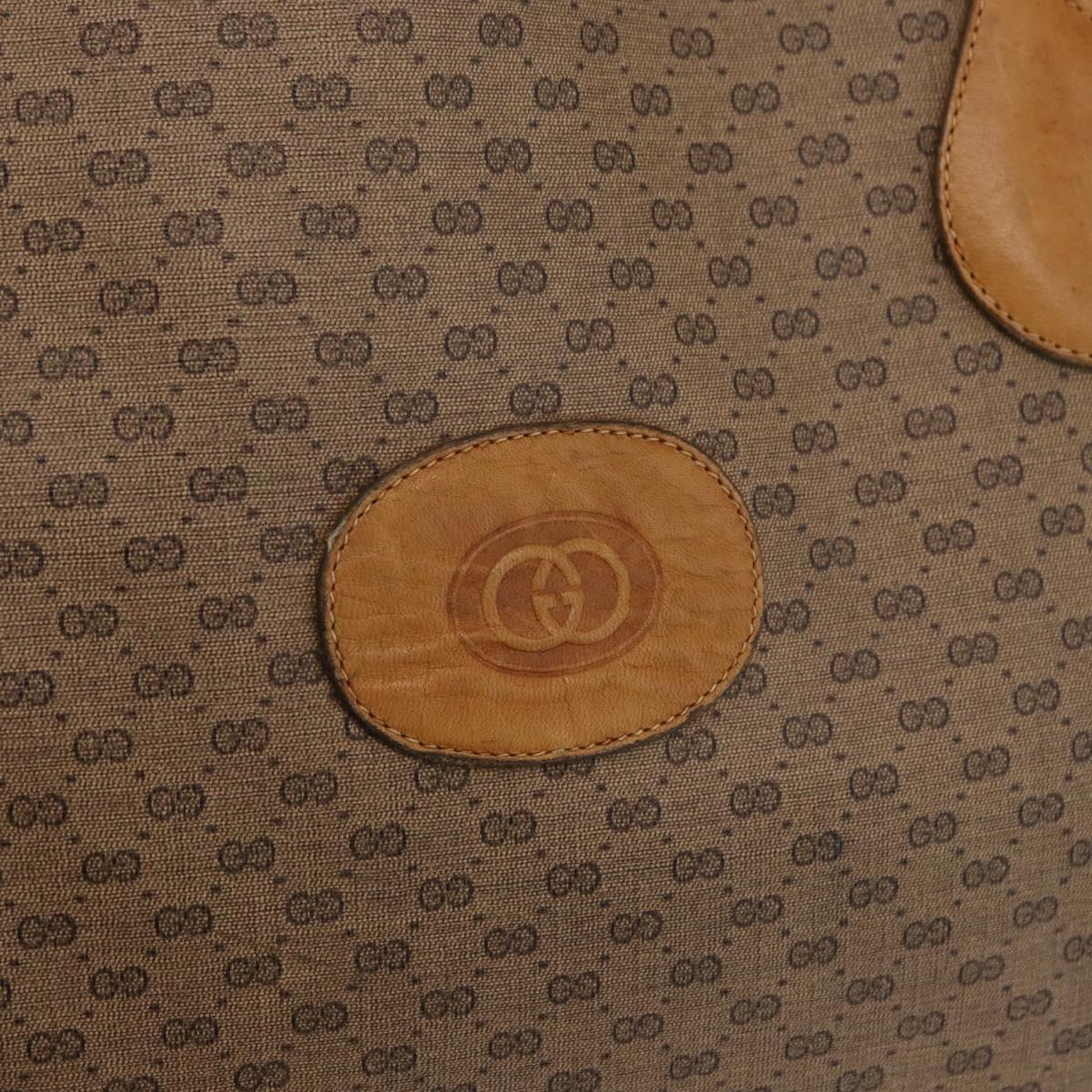 GUCCI Micro GG Supreme Tote Bag PVC 2way Beige Gold 002 904 0556 Auth 180147