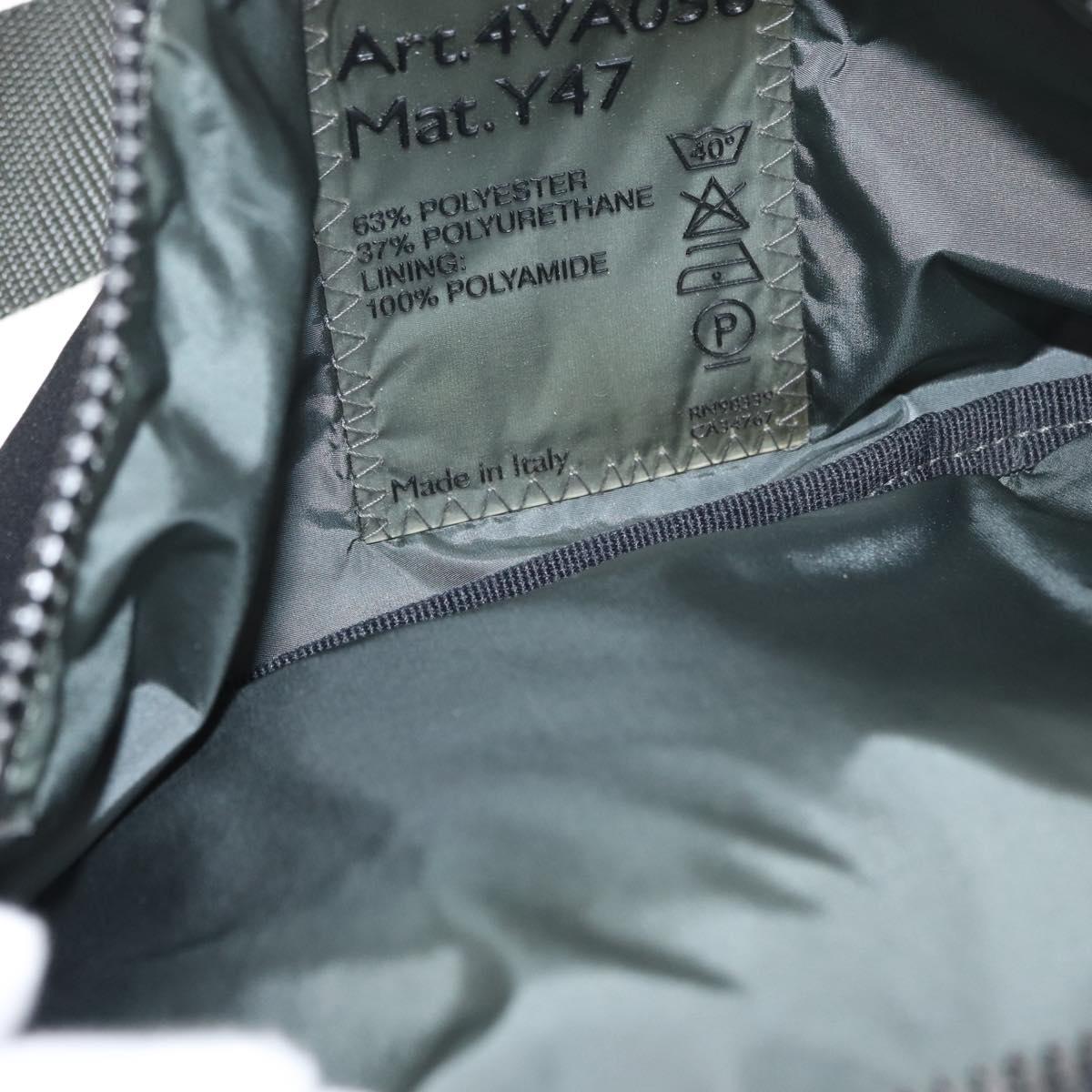 PRADA Sports Waist bag Nylon Black Silver Auth 180159A