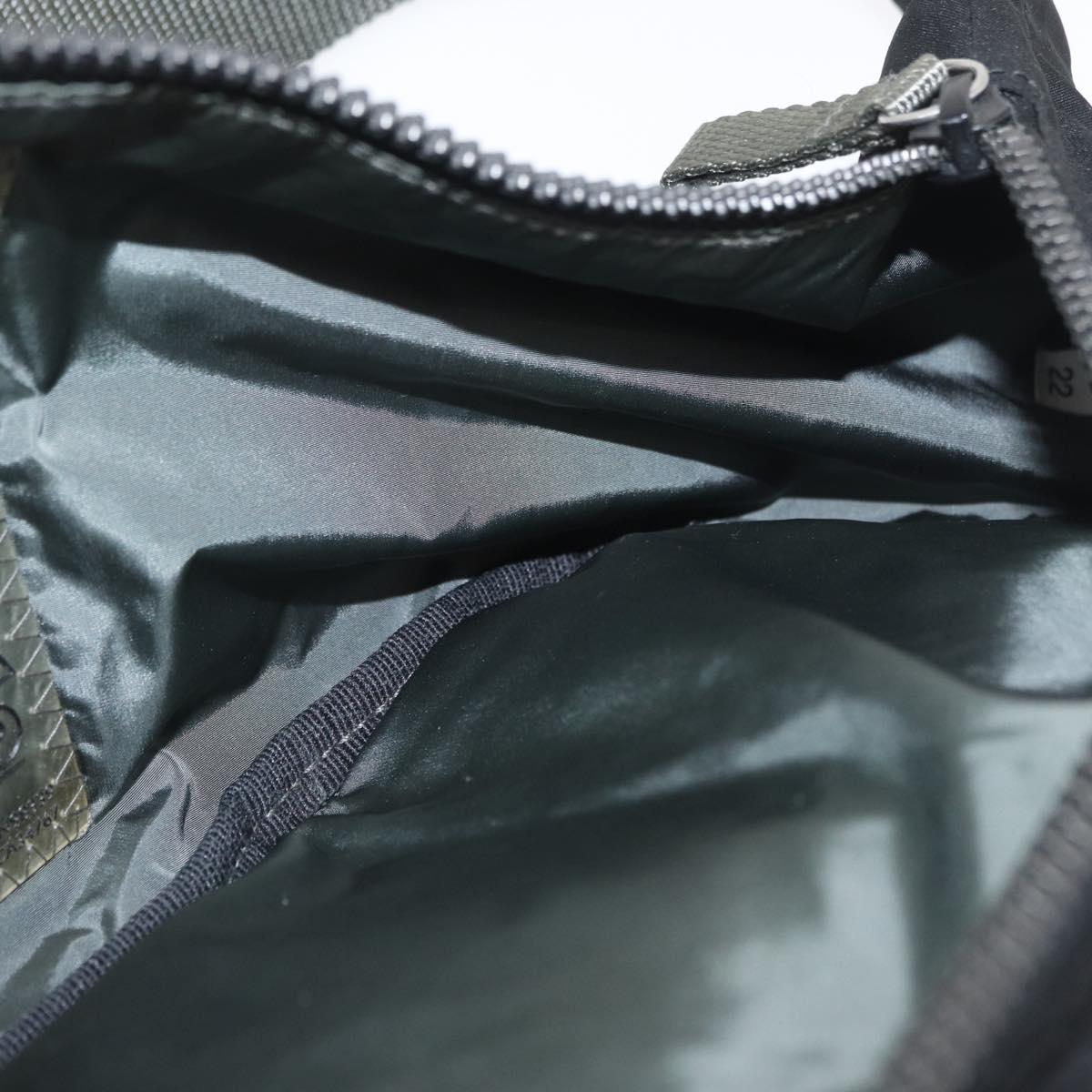 PRADA Sports Waist bag Nylon Black Silver Auth 180159A