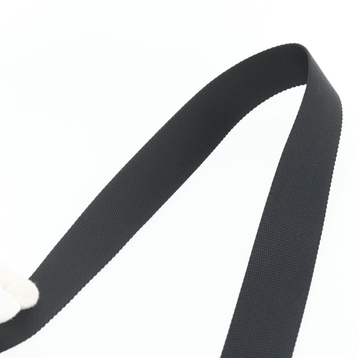 PRADA Shoulder Bag Nylon Black Silver Auth 180168