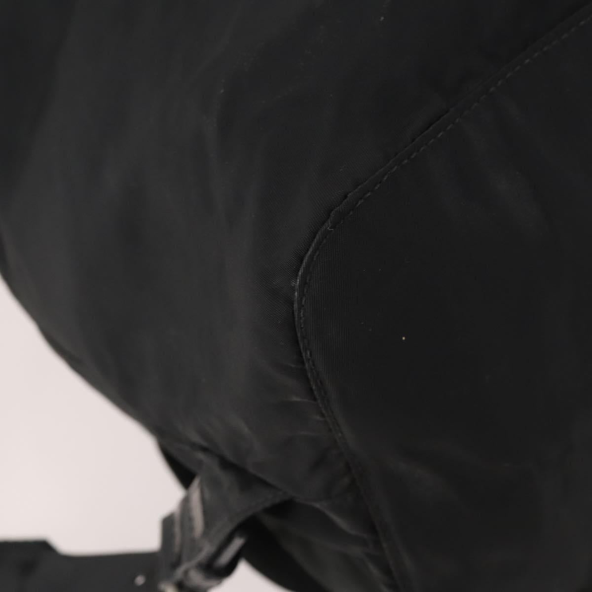 PRADA Backpack Nylon Black Silver Auth 180173