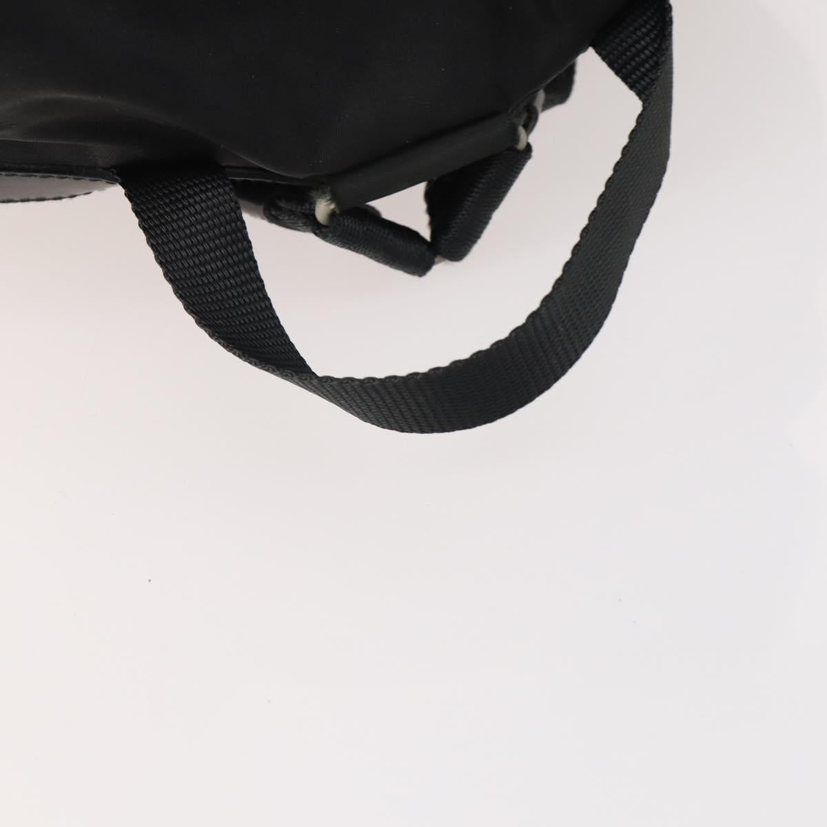 PRADA Backpack Nylon Black Silver Auth 180173