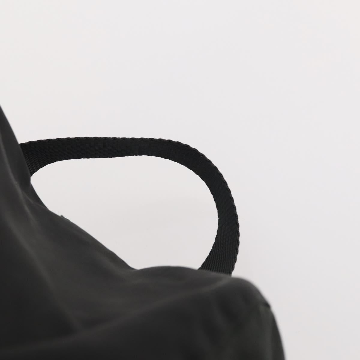 PRADA Backpack Nylon Black Silver Auth 180173