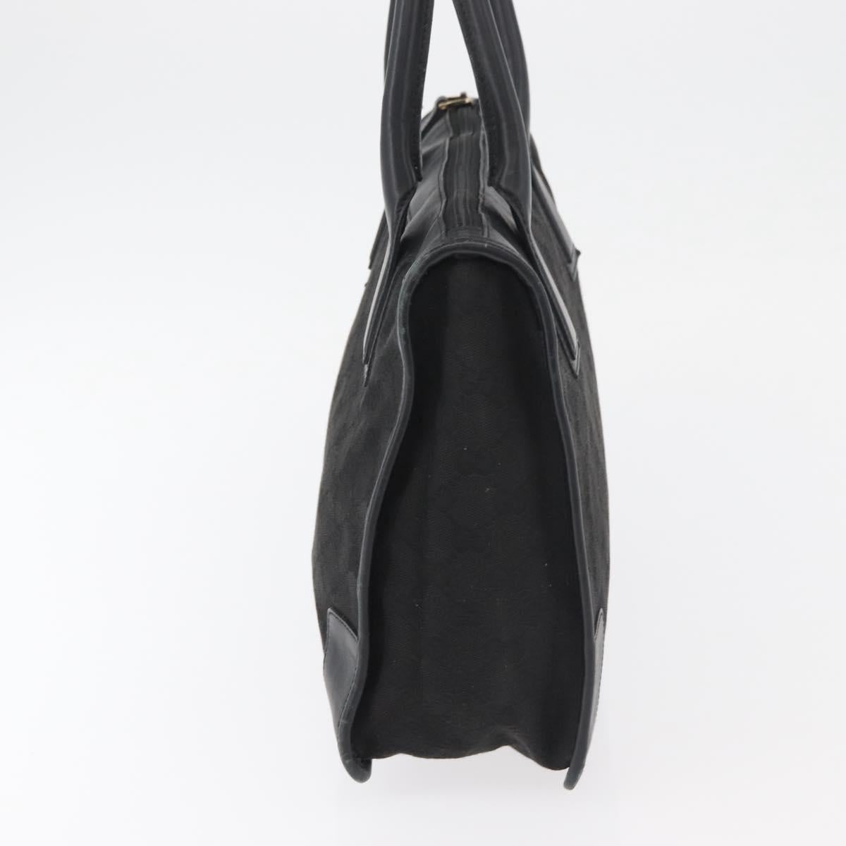 GUCCI GG Canvas Hand Bag Black Gold 000 0855 Auth 180179