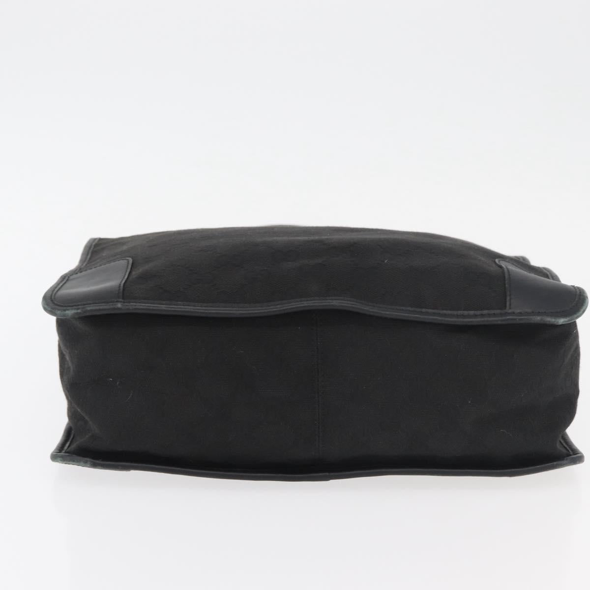 GUCCI GG Canvas Hand Bag Black Gold 000 0855 Auth 180179