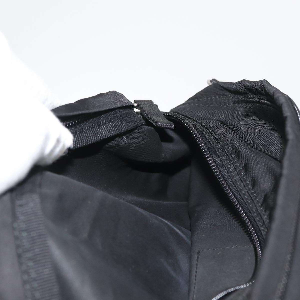 PRADA Waist bag Nylon Black Silver Auth 180191