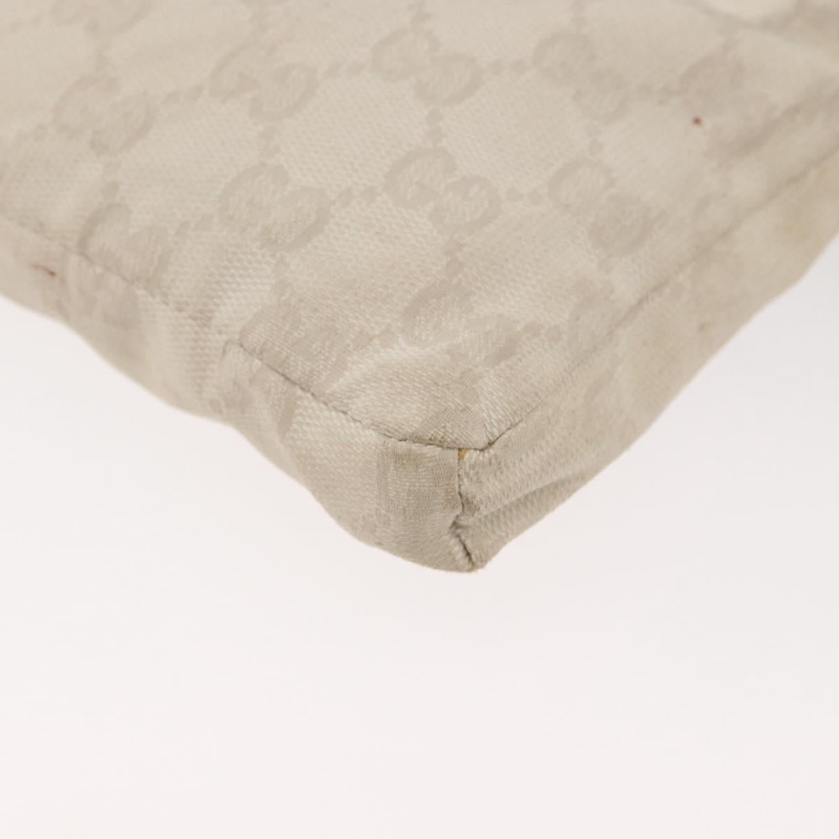 GUCCI GG Canvas Sherry Line Waist bag White Gold 28566 Auth 180206