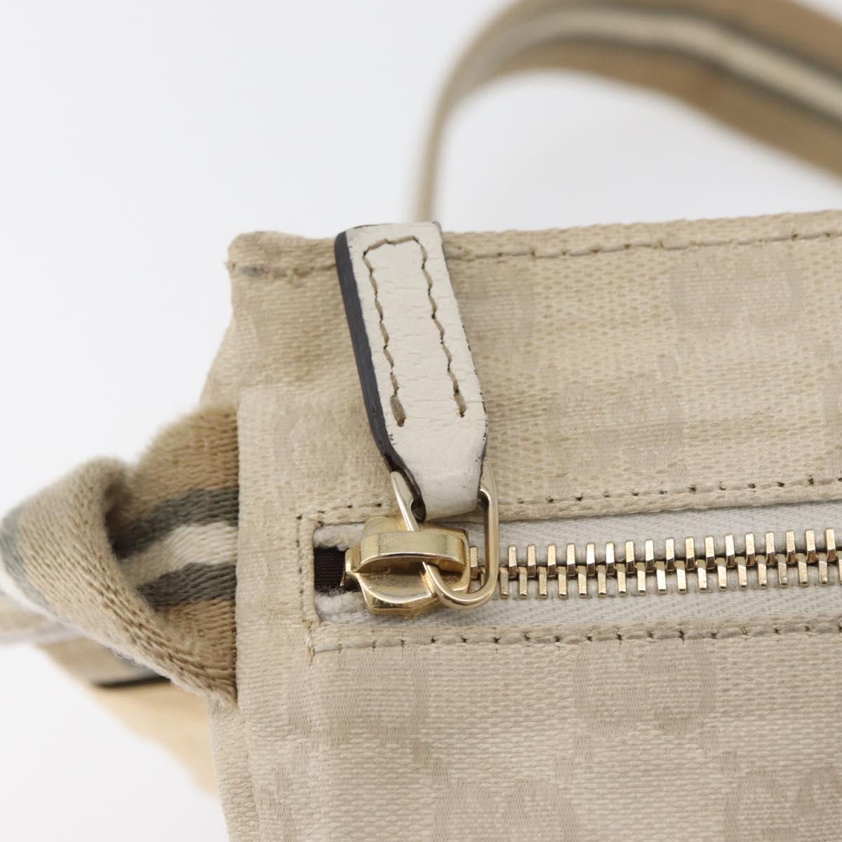GUCCI GG Canvas Sherry Line Waist bag White Gold 28566 Auth 180206