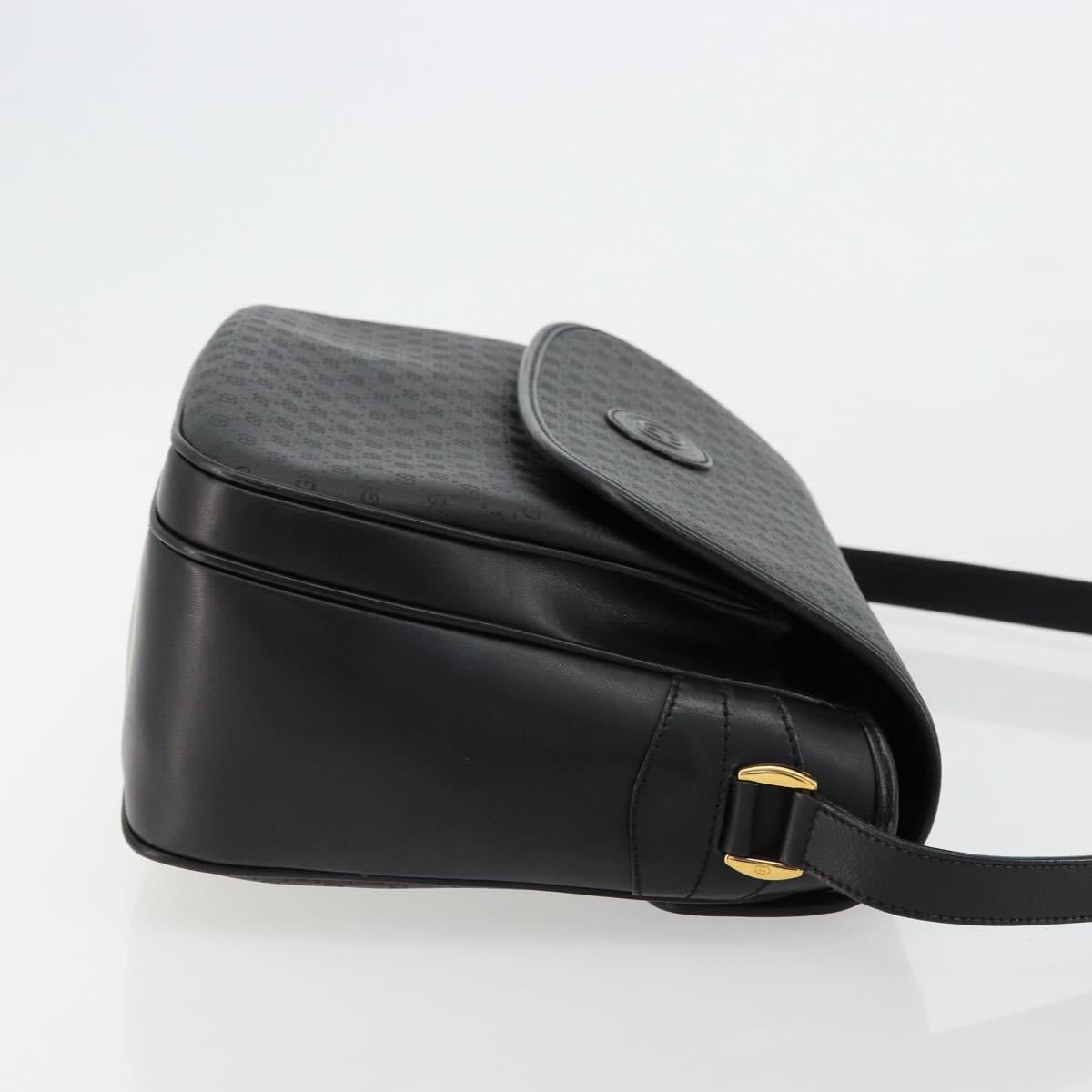 GUCCI Micro GG Supreme Shoulder Bag PVC Black Gold 001 256 1044 Auth 180209