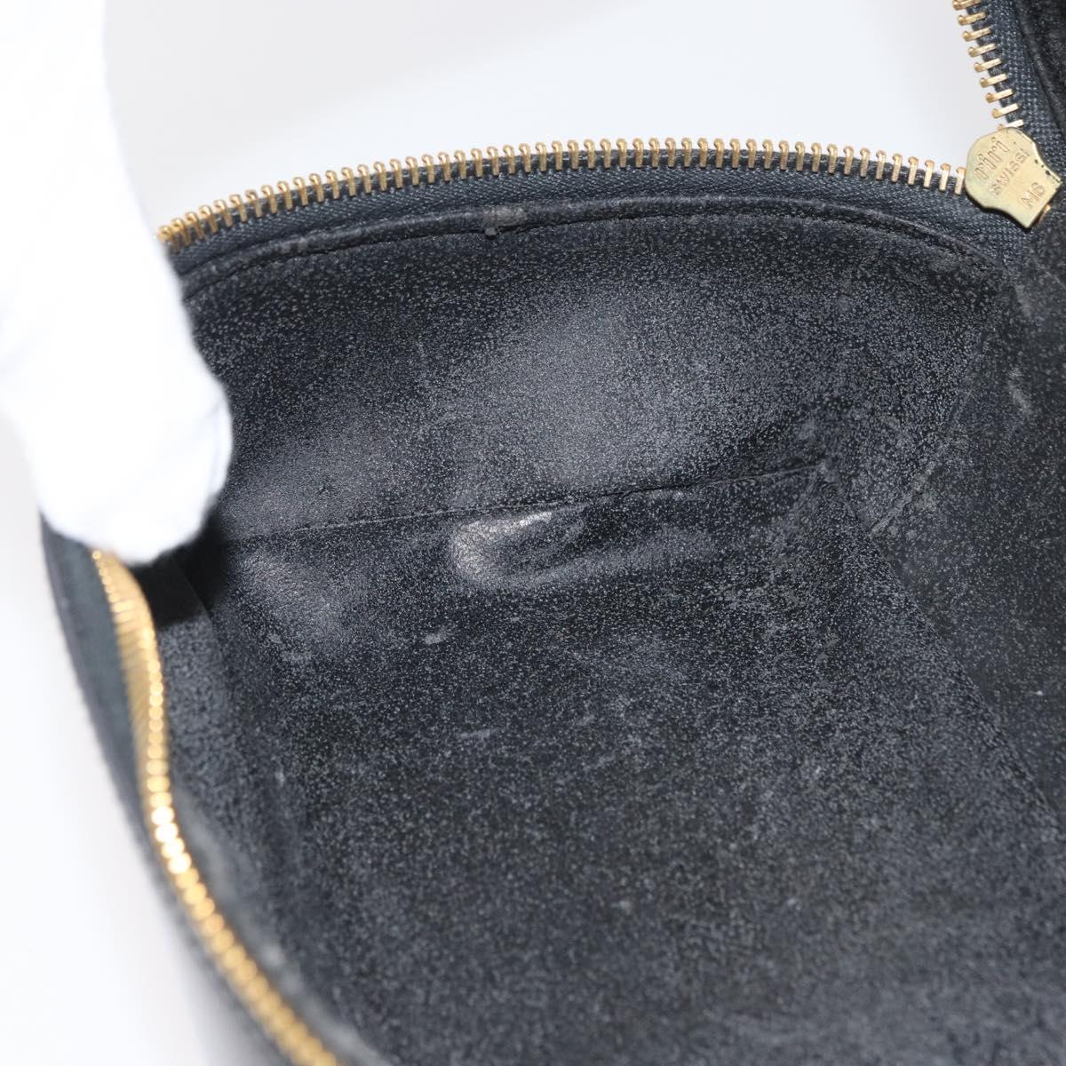 GUCCI Bamboo Vanity Hand Bag Patent leather Gray Gold 032 1705 0151 Auth 180214