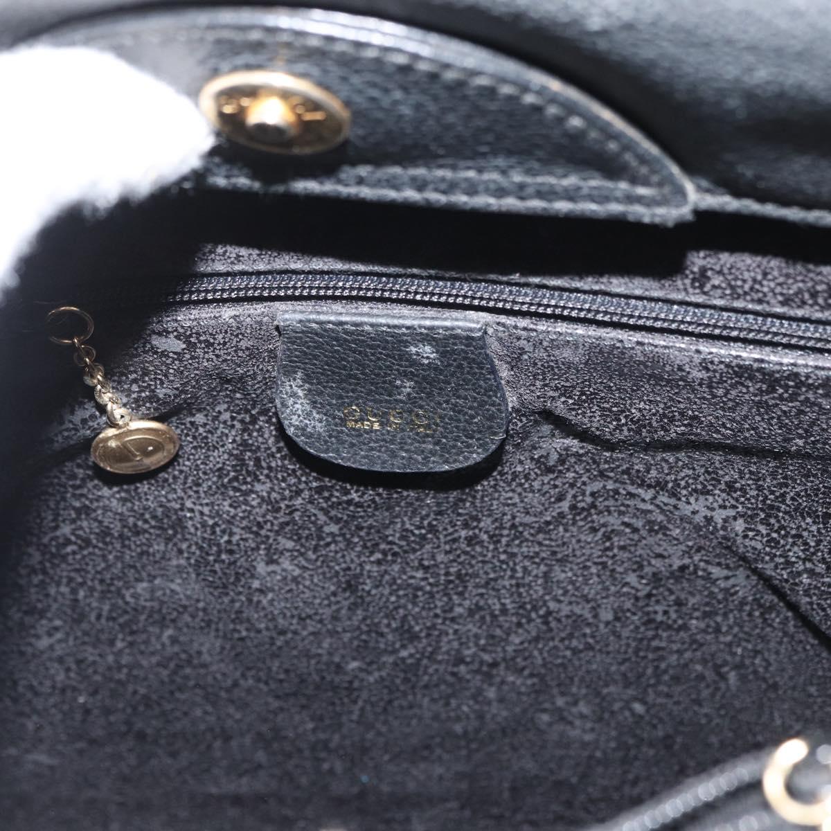 GUCCI Bamboo Tote Bag Suede Black Gold 002 2865 0260 Auth 180218