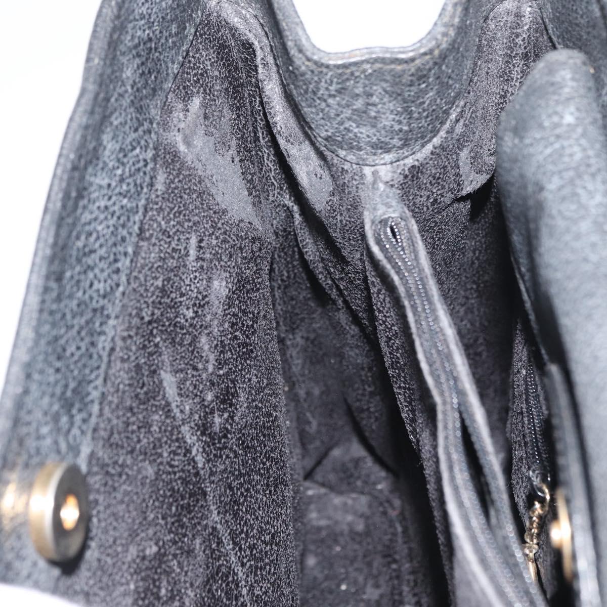 GUCCI Bamboo Tote Bag Suede Black Gold 002 2865 0260 Auth 180218