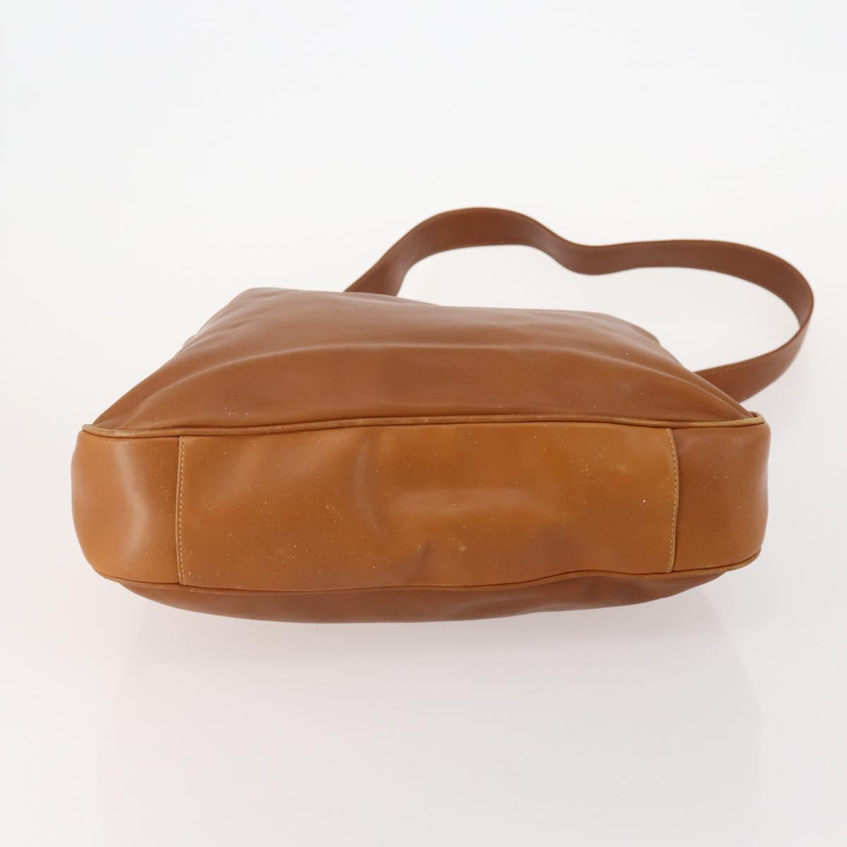 GUCCI Bamboo Shoulder Bag Leather 2way Brown Gold 001 1577 2615 Auth 180229
