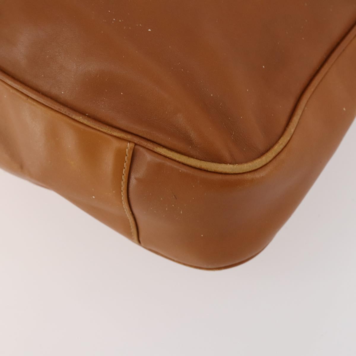 GUCCI Bamboo Shoulder Bag Leather 2way Brown Gold 001 1577 2615 Auth 180229