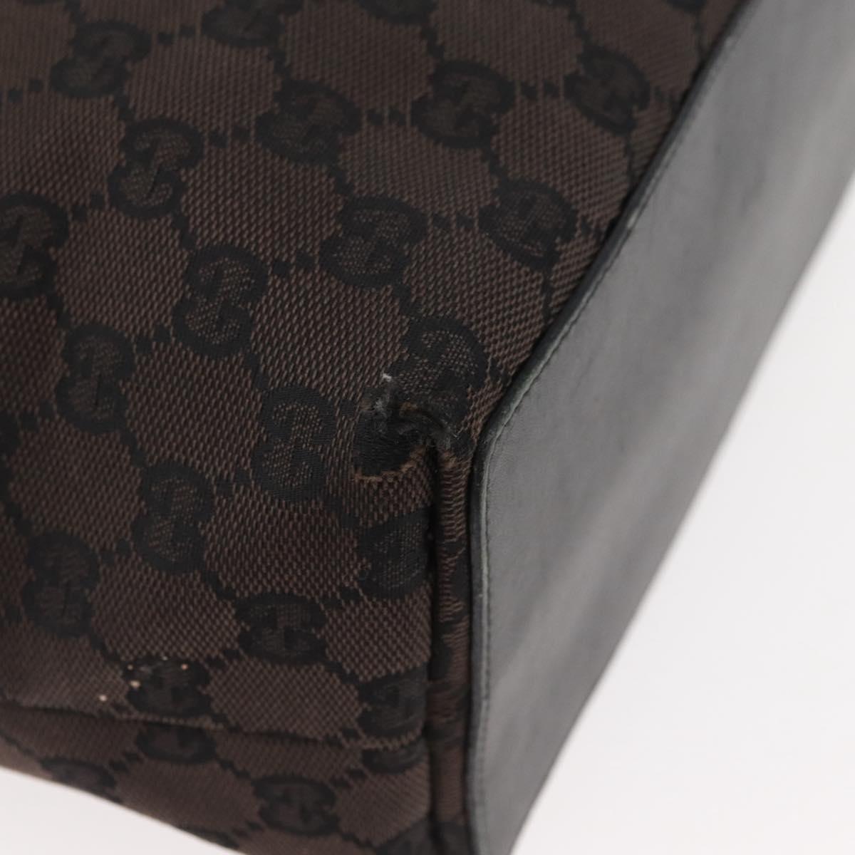 GUCCI GG Canvas Tote Bag Brown Gold 002 1098 Auth 180236