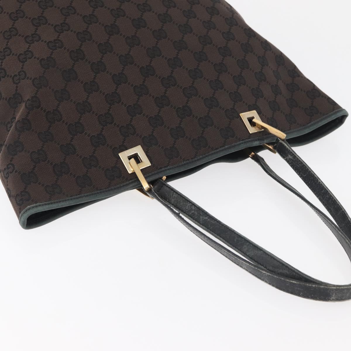 GUCCI GG Canvas Tote Bag Brown Gold 002 1098 Auth 180236