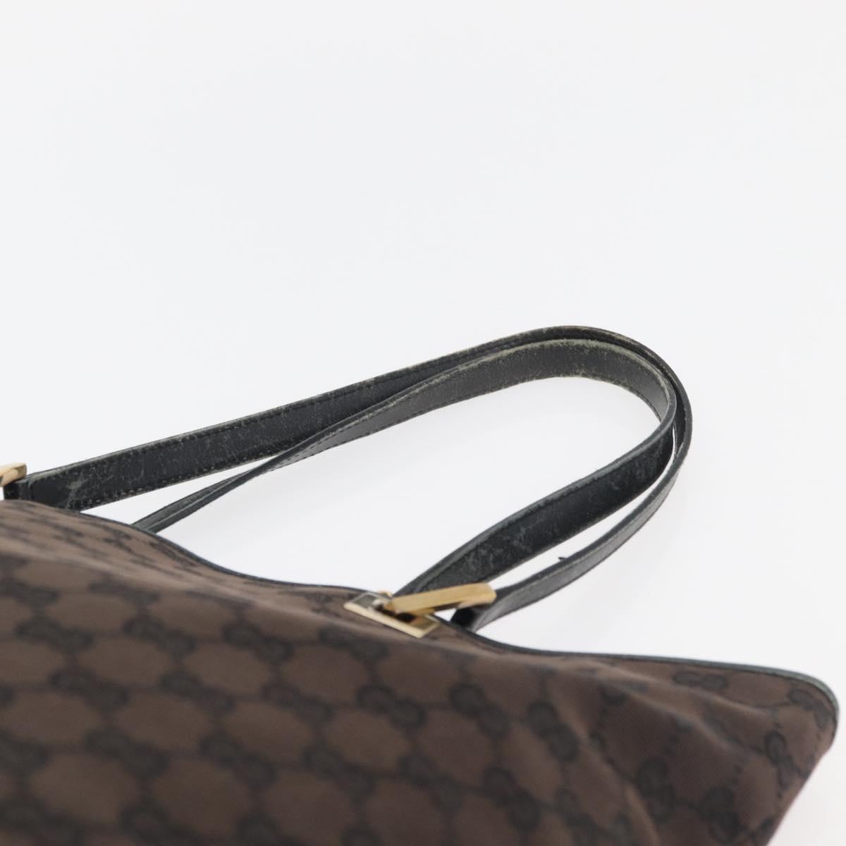 GUCCI GG Canvas Tote Bag Brown Gold 002 1098 Auth 180236