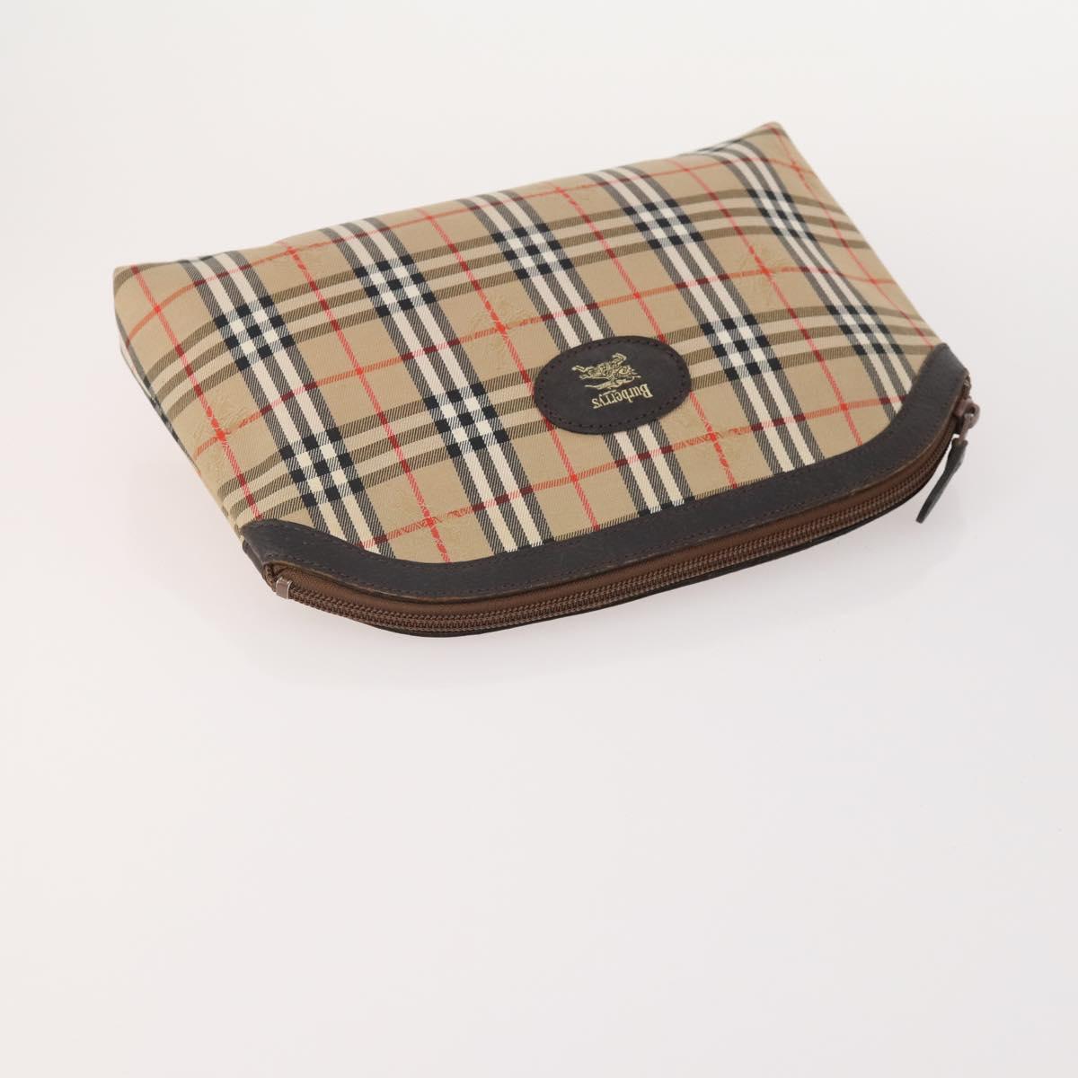 Burberrys Burberry Nova Check Bag Canvas 4 Set Brown Beige Navy Auth 180243