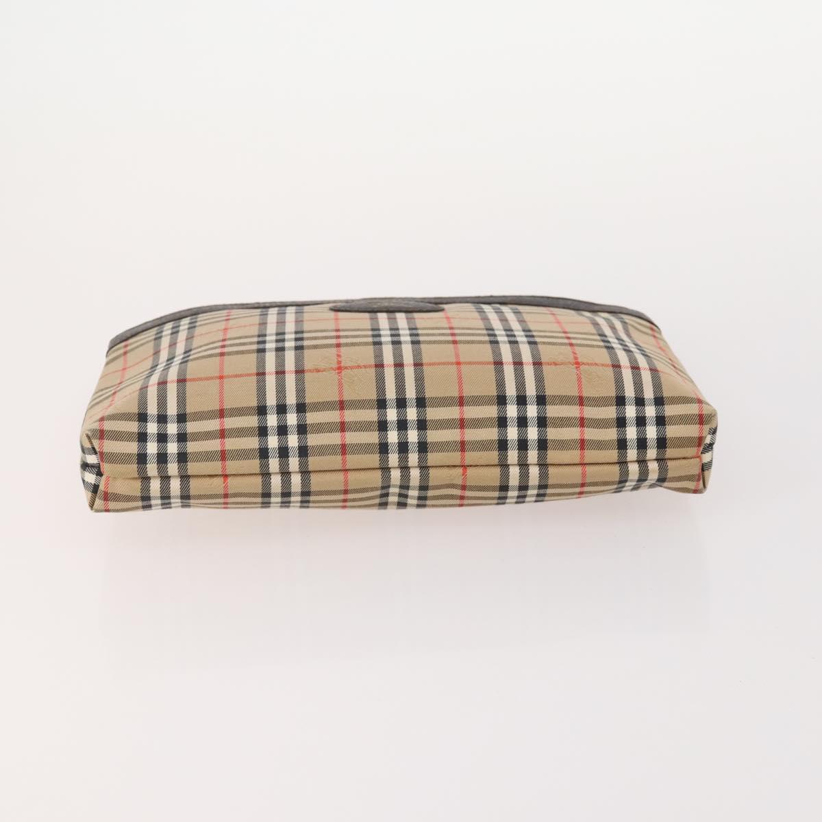 Burberrys Burberry Nova Check Bag Canvas 4 Set Brown Beige Navy Auth 180243