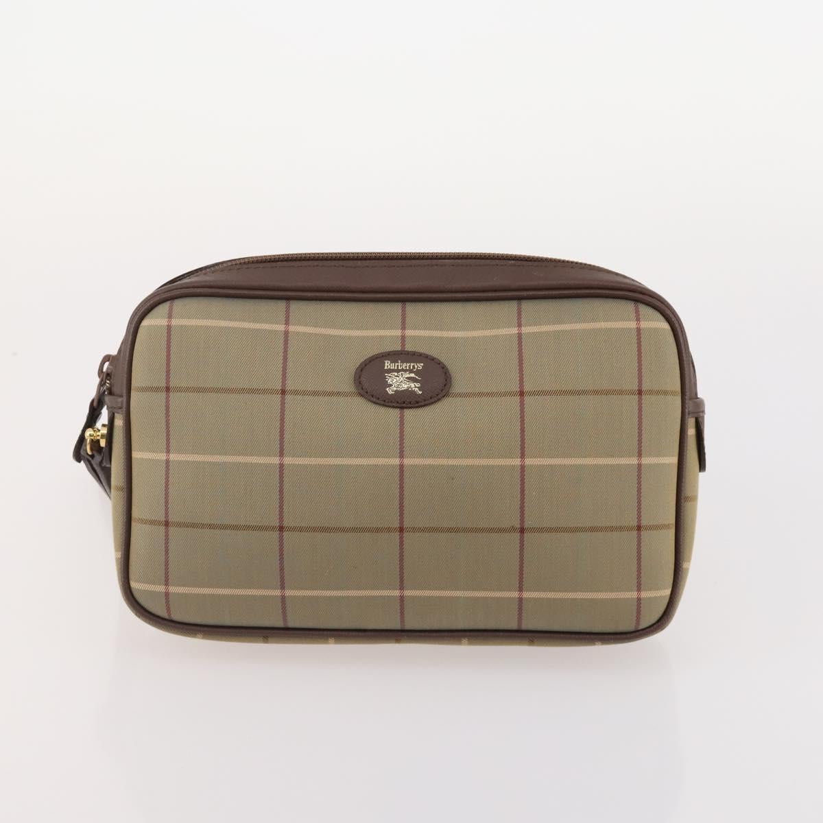 Burberrys Burberry Nova Check Bag Canvas 4 Set Brown Beige Navy Auth 180243