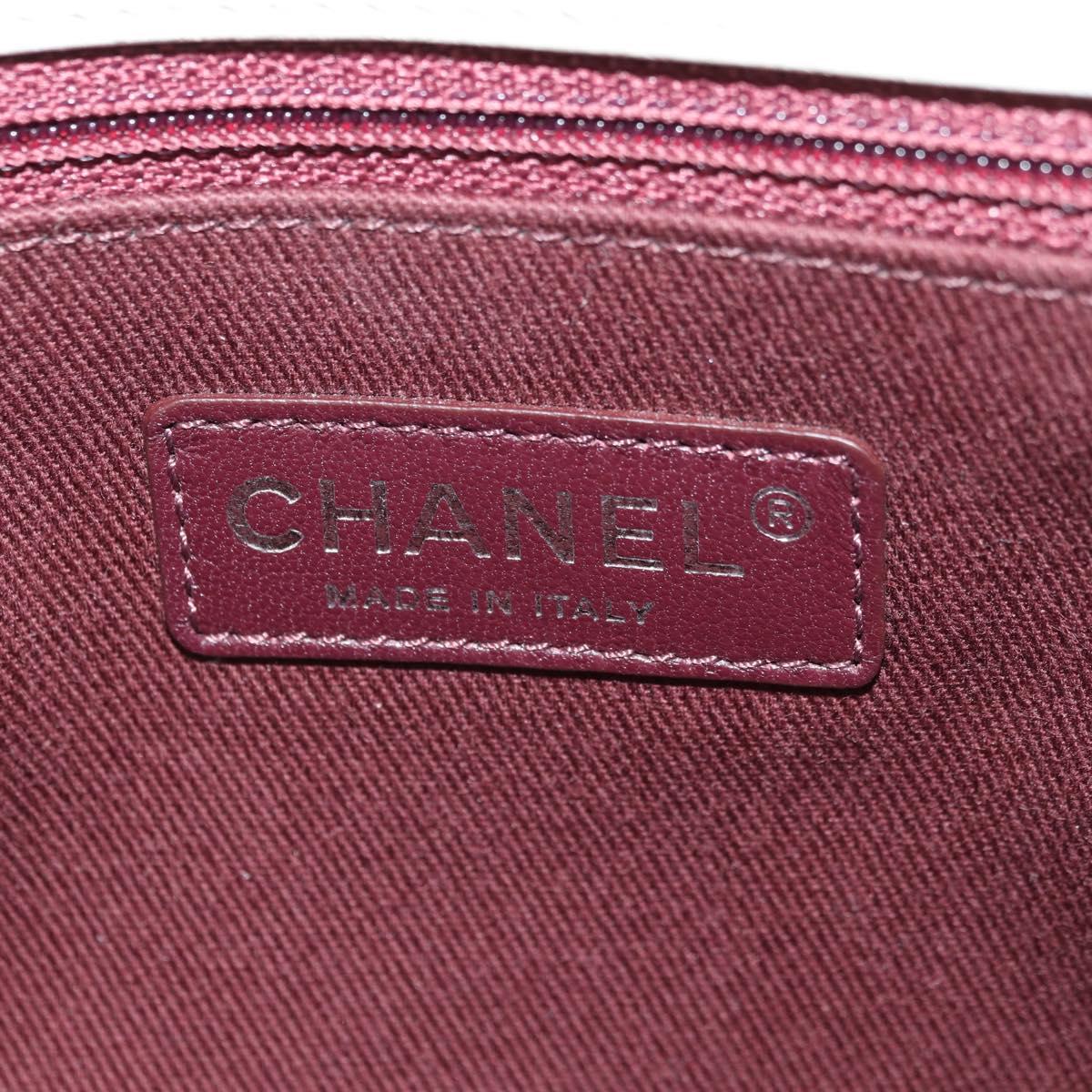 CHANEL Matelasse Chain Shoulder Bag Calf Skin 2way Ivory Silver CC Auth 180288SAV