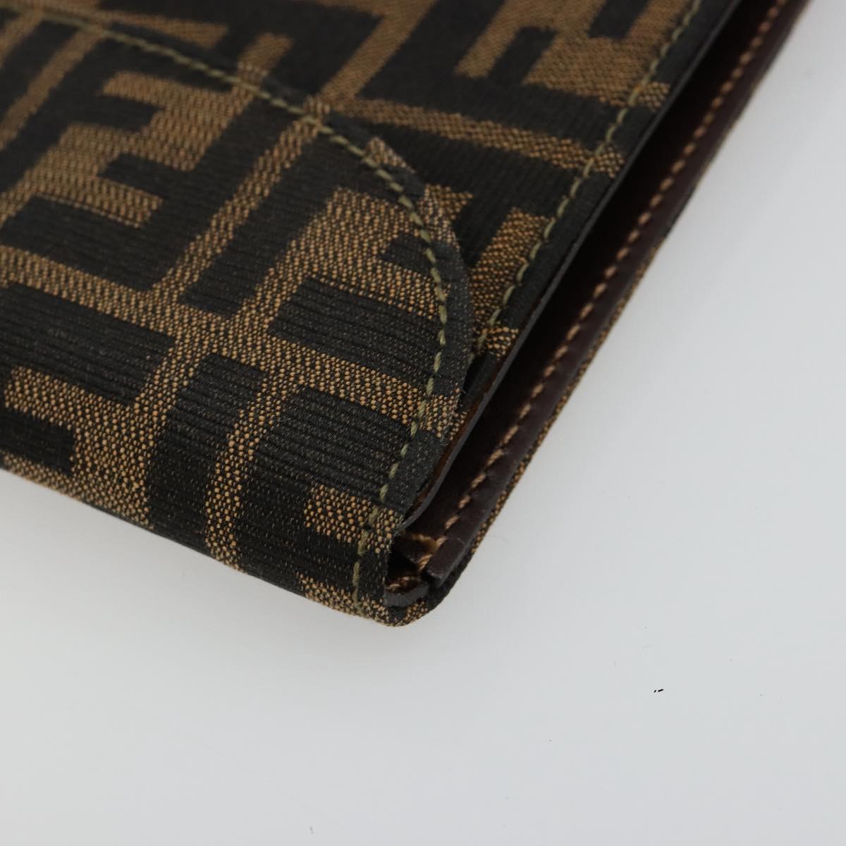 FENDI Zucca Canvas Hand Bag Black Brown Auth 180302A