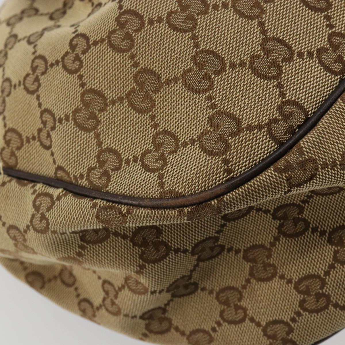 GUCCI GG Canvas Sukey Shoulder Bag Beige Gold 296834 Auth 180306