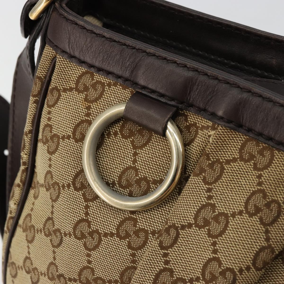 GUCCI GG Canvas Sukey Shoulder Bag Beige Gold 296834 Auth 180306