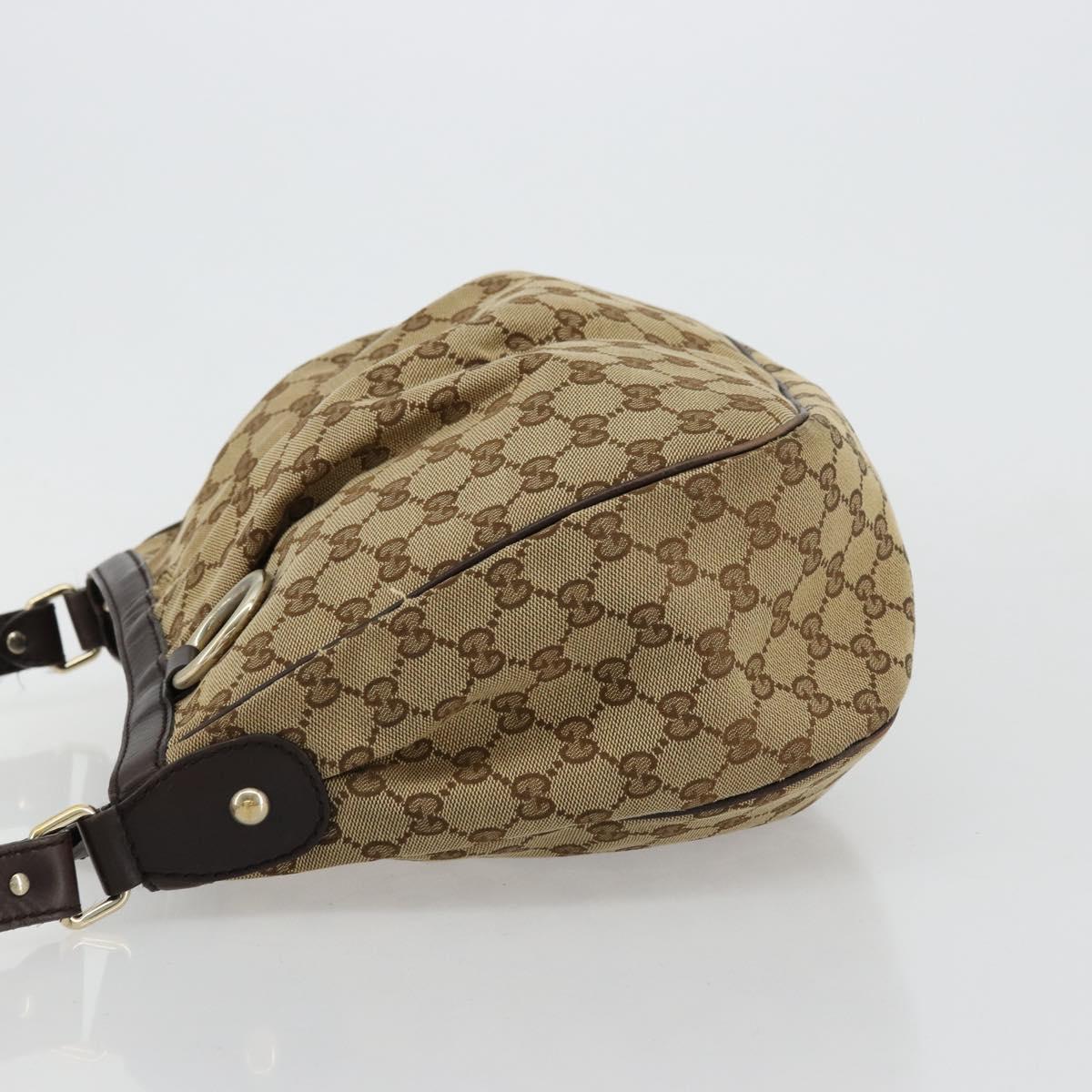 GUCCI GG Canvas Sukey Shoulder Bag Beige Gold 296834 Auth 180306