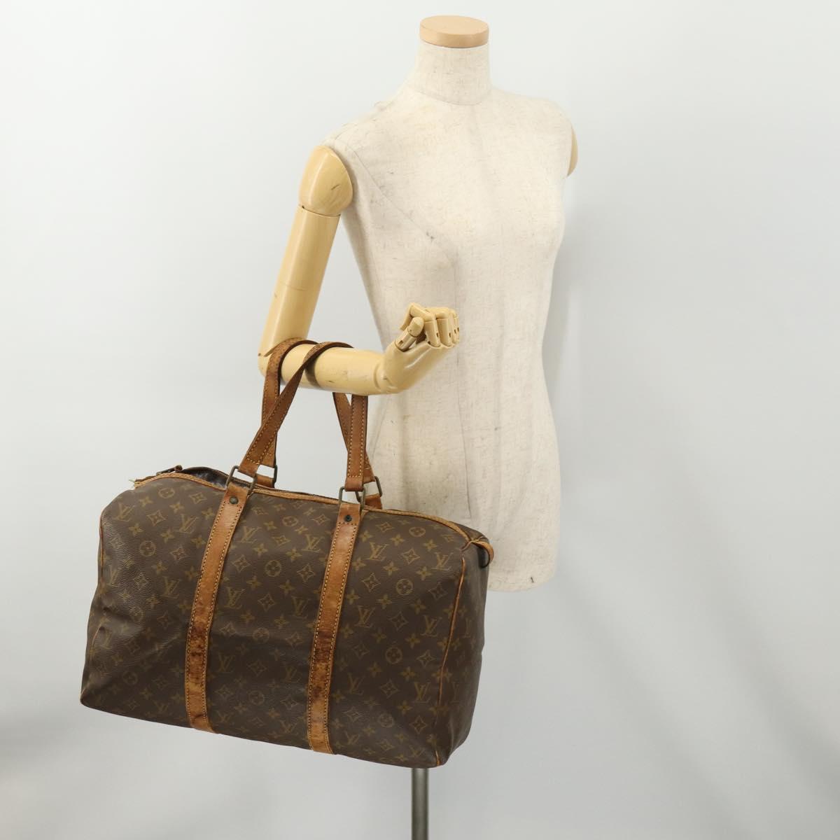 LOUIS VUITTON Monogram Sac Souple 45 Boston Bag M41624 LV Auth 180309