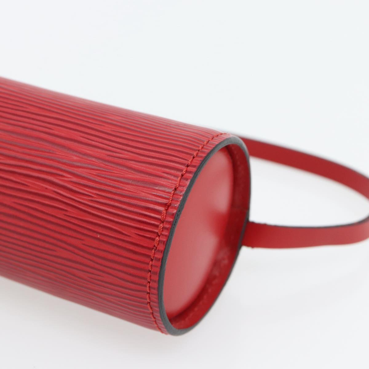 LOUIS VUITTON Epi Soufflot Pouch Accessory Pouch Red LV Auth 180314